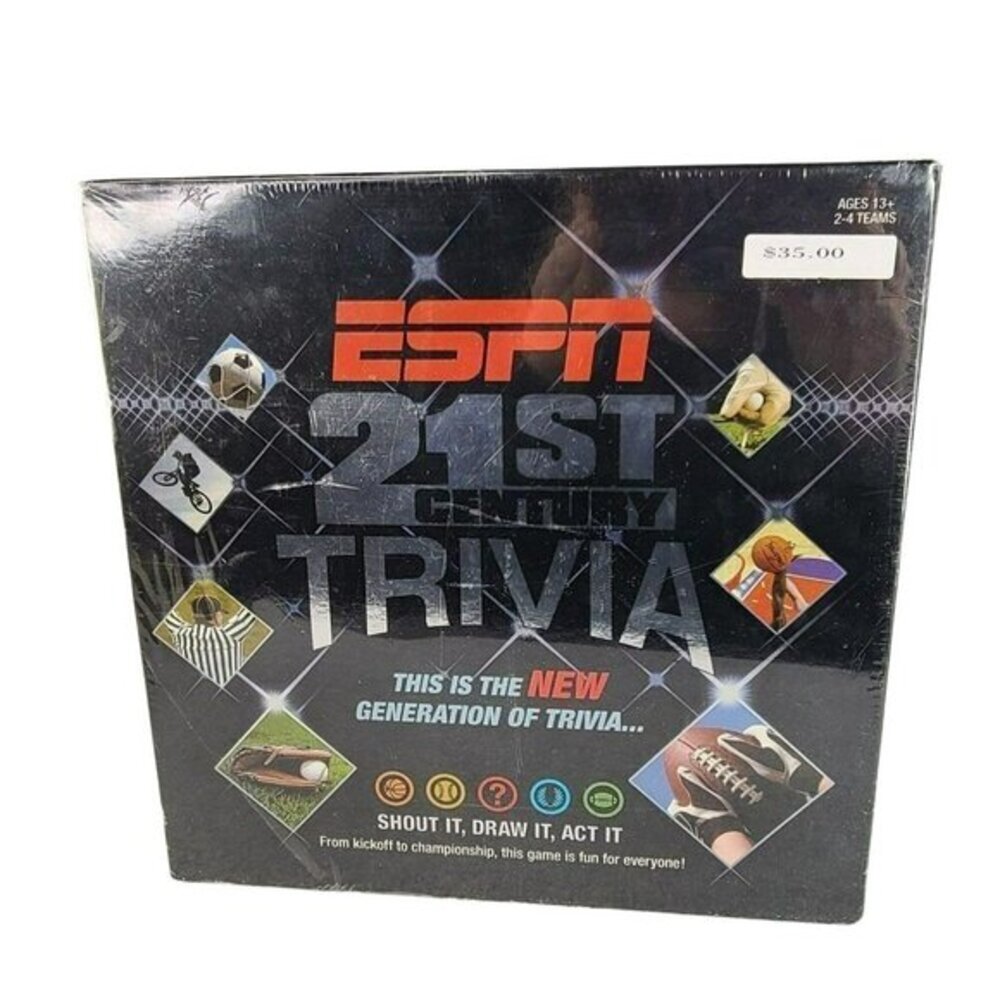 ESPN 21st Century Sports Trivia Board Game Party Family Fun Sealed 2007 USAopoly